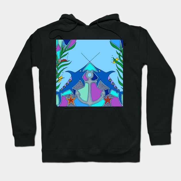 Swordfish Hoodie by HLeslie Design